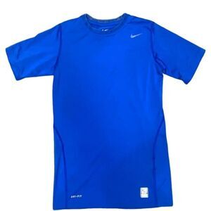 Nike Pro Combat YXL Blueberry Dry-fit Shirt- fits Super Tight